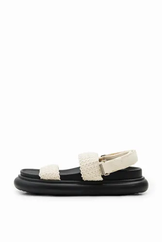 Crochet platform strap sandals - 36 - Desigual - Modalova