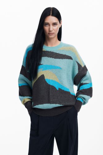 Landscape sweater - GREEN - L - Desigual - Modalova