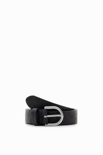 Geometric leather belt - BLACK - 95 - Desigual - Modalova