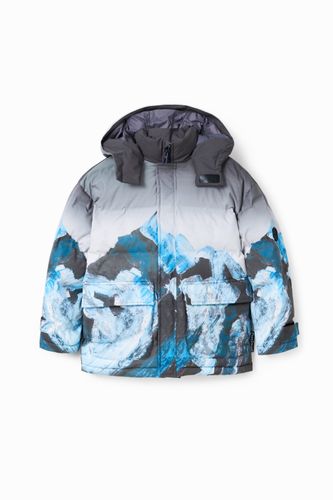 Patchwork padded coat - WHITE - 3/4 - Desigual - Modalova