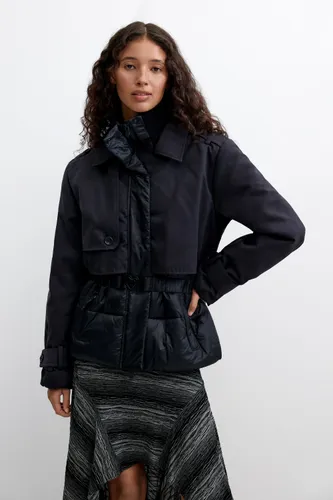 Abrigo Acolchado Corto - BLACK - M - Desigual - Modalova