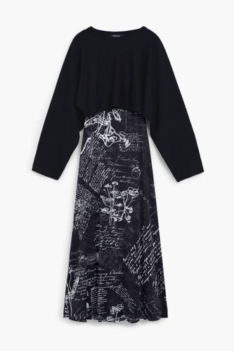 Vestido midi combinado - BLACK - S - Desigual - Modalova
