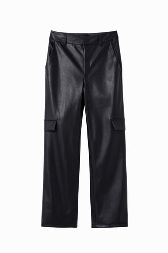 Pantalón cargo efecto piel - M - Desigual - Modalova
