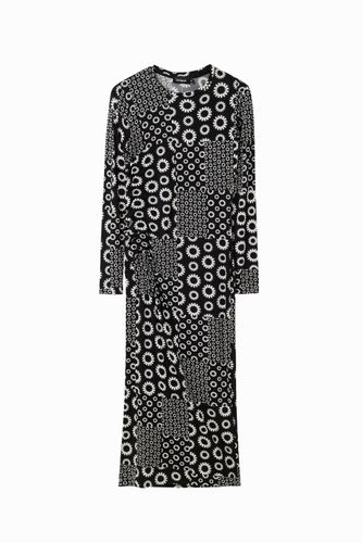Vestido midi slim patch - BLACK - S - Desigual - Modalova