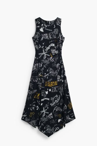 Graffiti midi dress - BLACK - M - Desigual - Modalova