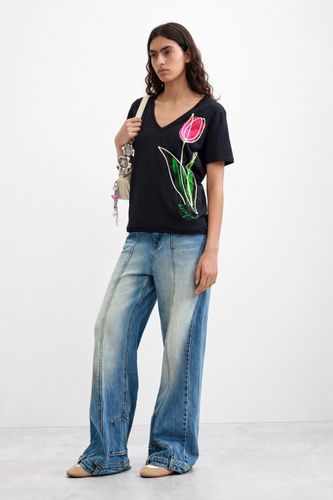 Camiseta Estampado Floral 100% Algodón - S - Desigual - Modalova