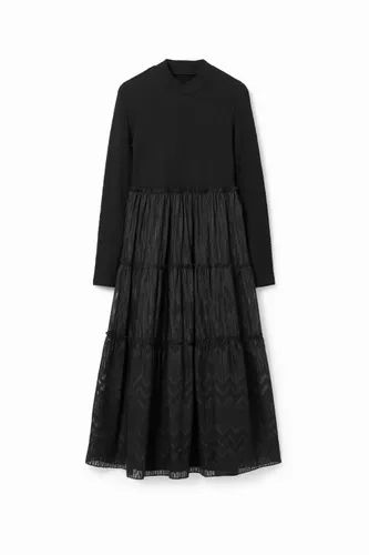 Vestido midi combinado - BLACK - S - Desigual - Modalova