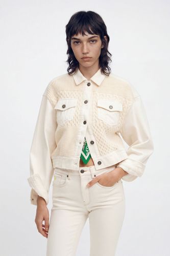 Patchwork tricot trucker jacket - M - Desigual - Modalova