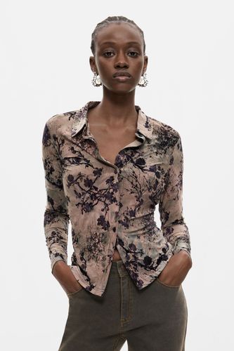 Camisa Flocada - BLACK - S - Desigual - Modalova