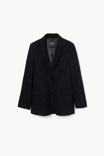 Laser-cut blazer - BLACK - S - Desigual - Modalova