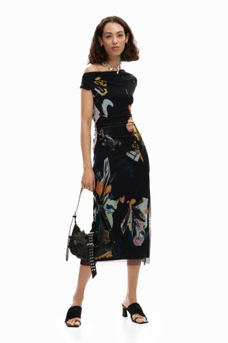 Vestido midi collage - BLACK - S - Desigual - Modalova
