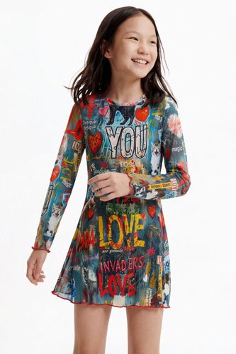 Vestido Estampado - BLACK - 9/10 - Desigual - Modalova