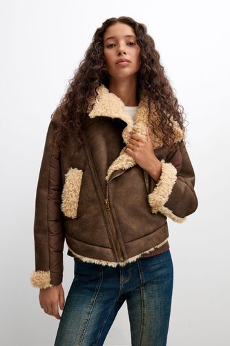 Double-faced coat with shearling - S - Desigual - Modalova