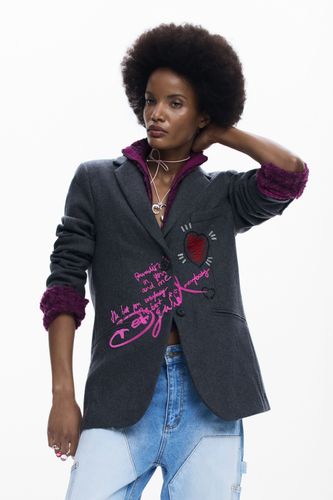 Blazer combinada capucha - S - Desigual - Modalova