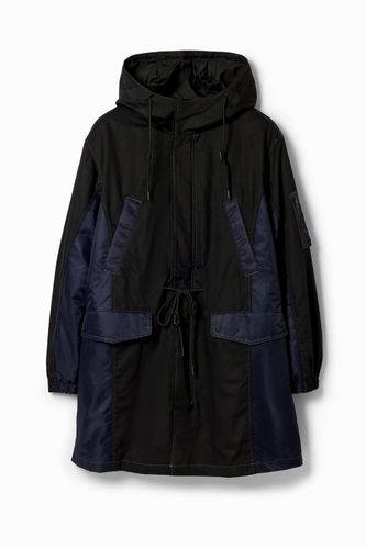 Parka patchwork capucha - BLACK - M - Desigual - Modalova