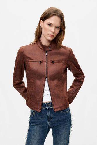 Jacket Leather Effect - BROWN - M - Desigual - Modalova