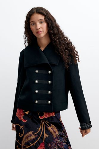 Palton scurt din lână - BLACK - S - Desigual - Modalova