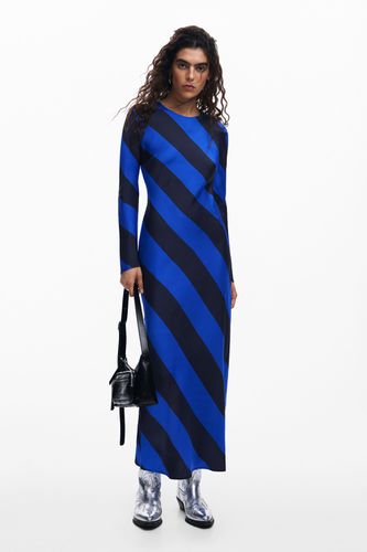 Striped midi dress - BLUE - M - Desigual - Modalova