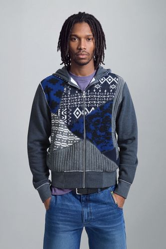 Sudadera capucha patchwork - XS - Desigual - Modalova