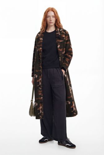 Printed long coat - GREEN - M - Desigual - Modalova