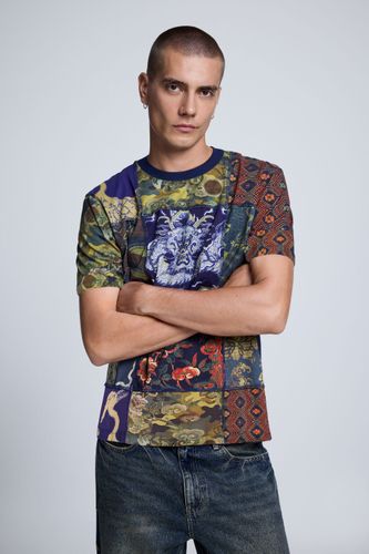 Camiseta Estampada Patchwork - XL - Desigual - Modalova