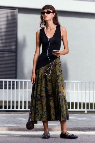 Vestido Midi Combinado - BLACK - M - Desigual - Modalova