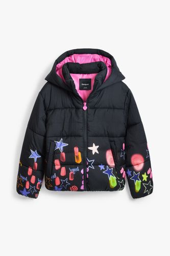 Star quilted coat - BLACK - 13/14 - Desigual - Modalova