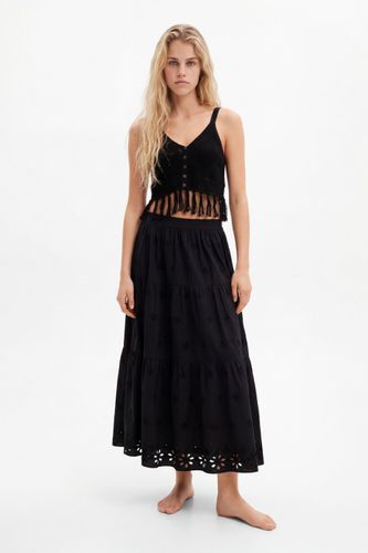 Top cropped crochet - BLACK - XL - Desigual - Modalova