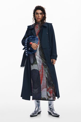 Detachable trench coat - BLUE - L - Desigual - Modalova