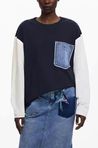 Camiseta bolsillo denim Botter - S - Desigual - Modalova