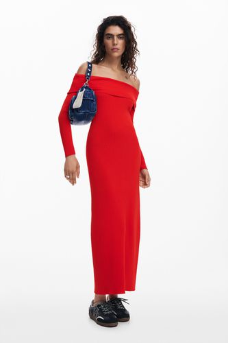 Bardot neckline dress - RED - XS - Desigual - Modalova