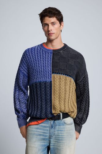 Jersey Patchwork - BLUE - S - Desigual - Modalova