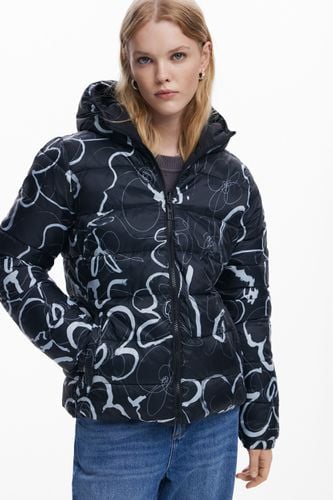 Quilted floral coat - BLACK - XS - Desigual - Modalova