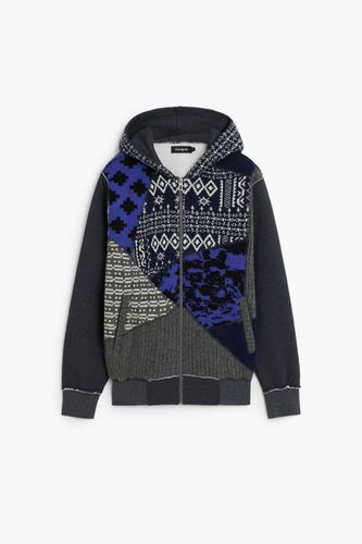 Sudadera capucha patchwork - S - Desigual - Modalova