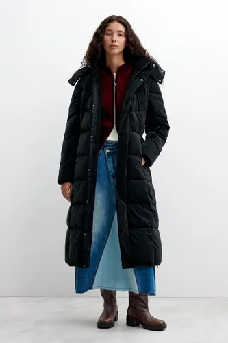 Abrigo Acolchado Largo - BLACK - S - Desigual - Modalova