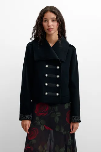 Short wool coat - BLACK - S - Desigual - Modalova