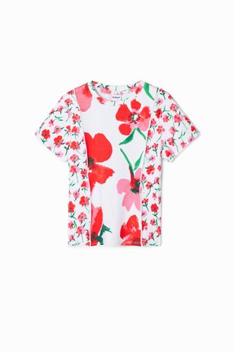 Patchwork floral T-shirt - 3/4 - Desigual - Modalova
