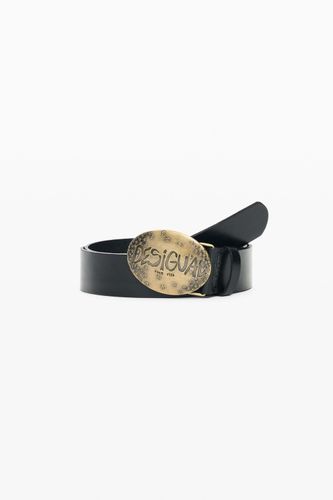 Leather Belt Logo Buckle - 95 - Desigual - Modalova