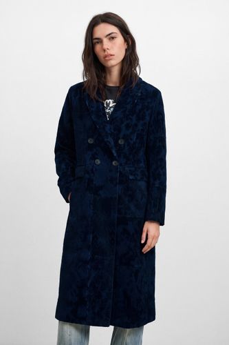 Abrigo recto jacquard - BLUE - M - Desigual - Modalova