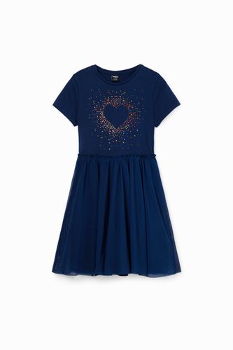Vestido corazón strass - 3/4 - Desigual - Modalova