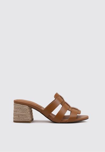 BLOCK MID HEEL LEATHER SANDAL 38 - TOMMY HILFIGER - Modalova