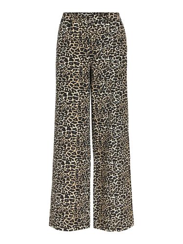 Leopard Print Wide-leg Trousers - Object Collectors Item - Modalova