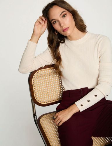 Pull ajusté col cheminée - Morgan - Modalova