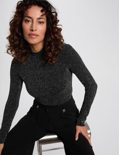 T-shirt court col montant - Morgan - Modalova