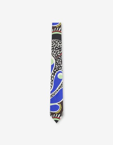 Psychedelic Print Silk Tie - Moschino - Modalova