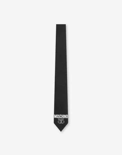 Corbata De Seda Double Smiley® Logo - Moschino - Modalova