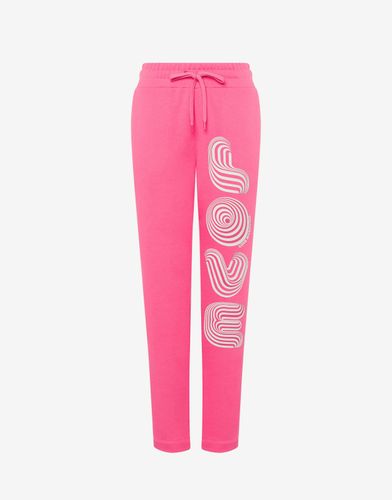Pantalón De Jogging De Felpa Optical Logo - Love Moschino - Modalova