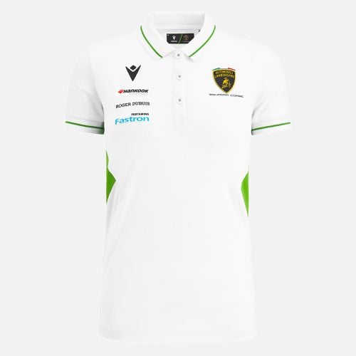 Automobili Lamborghini Squadra Corse women's white polo shirt - Macron - Modalova