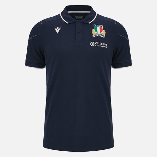 Italia Rugby 2023/24 adults' player travel polo shirt - Macron - Modalova