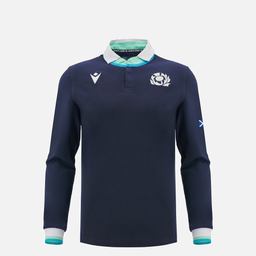 Scotland Rugby 2024/25 junior home long sleeve cotton shirt - Macron - Modalova